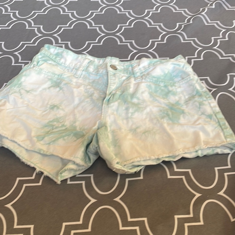 Green and white old navy jean shorts